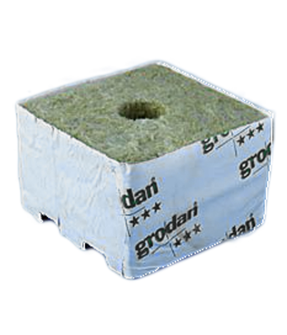 Grodan Kulturblock aus Steinwolle 100 x 100 x 65mm mit kleinem Loch - 6 Stück Growversand steinwolle gordan steinwollwürfel 10x10x6,5cm kleines loch