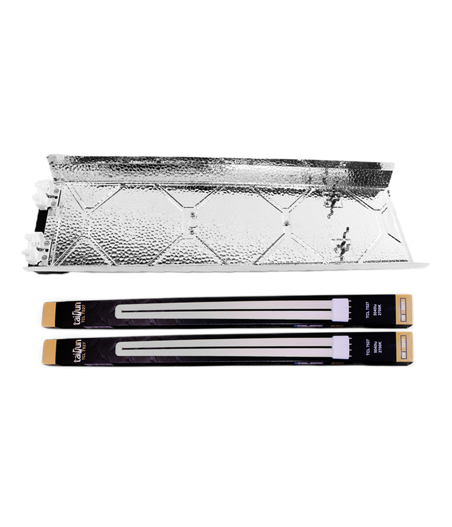 Taifun Beleuchtungsarmatur 2x 55 W 2G11 inkl. 2x Taifun TCL Neonröhre 55 W Blüte (2700 K) Growversand taifun stecklingsarmatur 2x75w 2xblüte 2700k