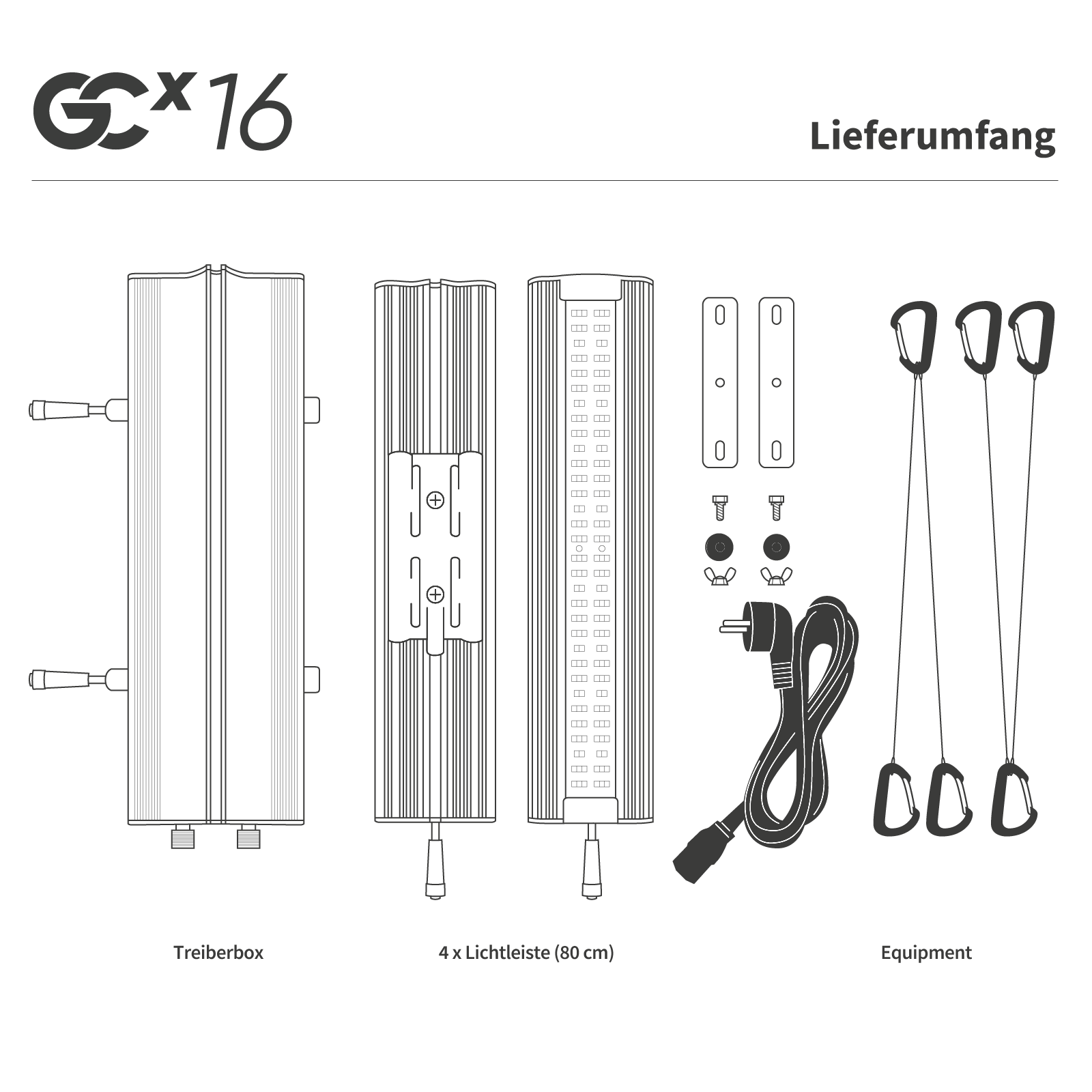 GCx 16 Lieferumfang