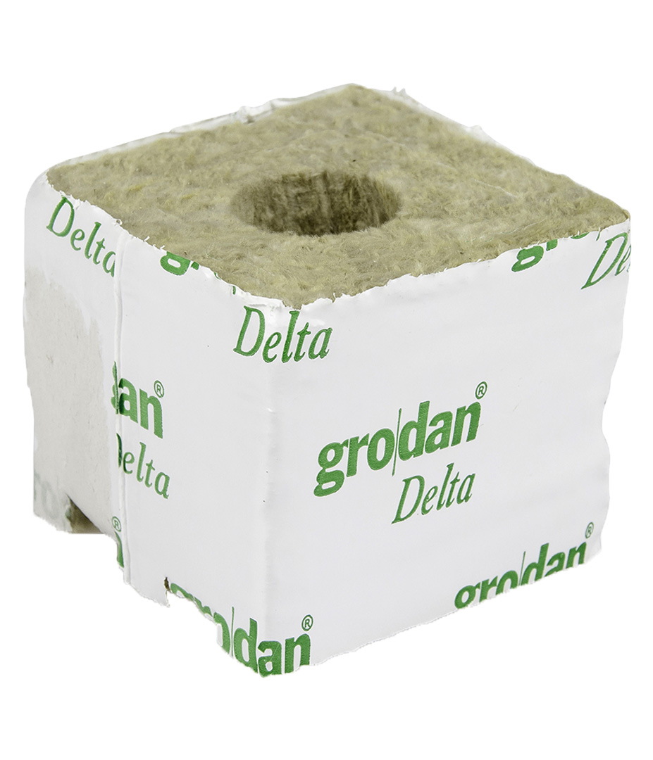 Grodan Kulturblock aus Steinwolle 75 x 75 x 65mm mit kleinem Loch - min. 8 Stück Growversand steinwolle gordan matte 75x75 kleines loch