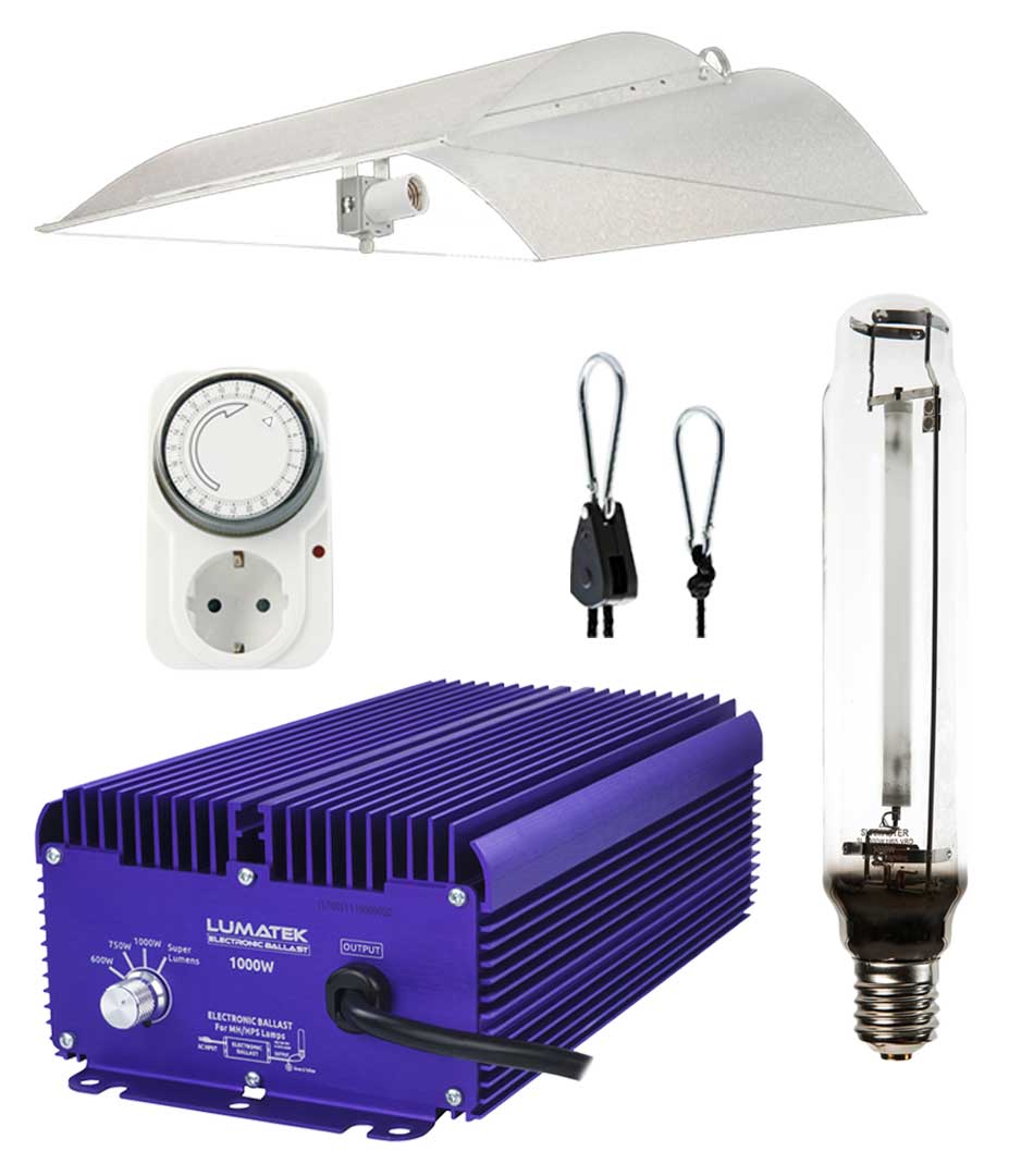 Beleuchtungsset 1000 W mit Lumatek Vorschaltgerät und Venture Sunmaster Leuchtmittel Produktbilder Beleuchtungsset 1000W Lumatek Vorschaltgeraet Venture Sunmaster