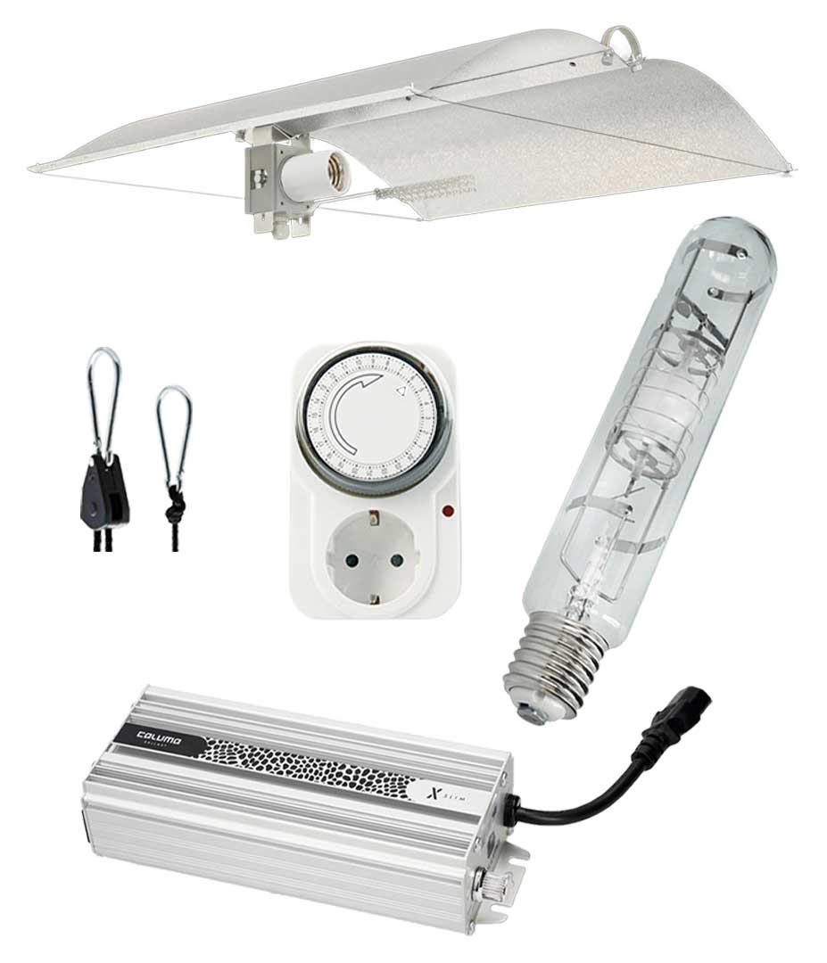 Beleuchtungsset 600 W mit Caluma Vorschaltgerät und CMH-Leuchtmittel + Adjust-A-Wing Avenger Medium Produktbilder Beleuchtungsset 600W Caluma Vorschaltgeraet Caluma CMH