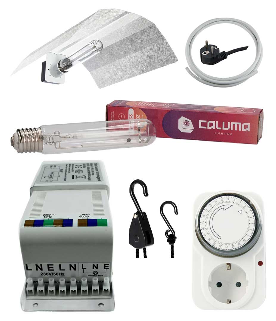 Beleuchtungsset 250 W mit Taifun Vorschaltgerät und Caluma Leuchtmittel Produktbilder Beleuchtungsset 250 Taifun Vorschaltgeraet Caluma