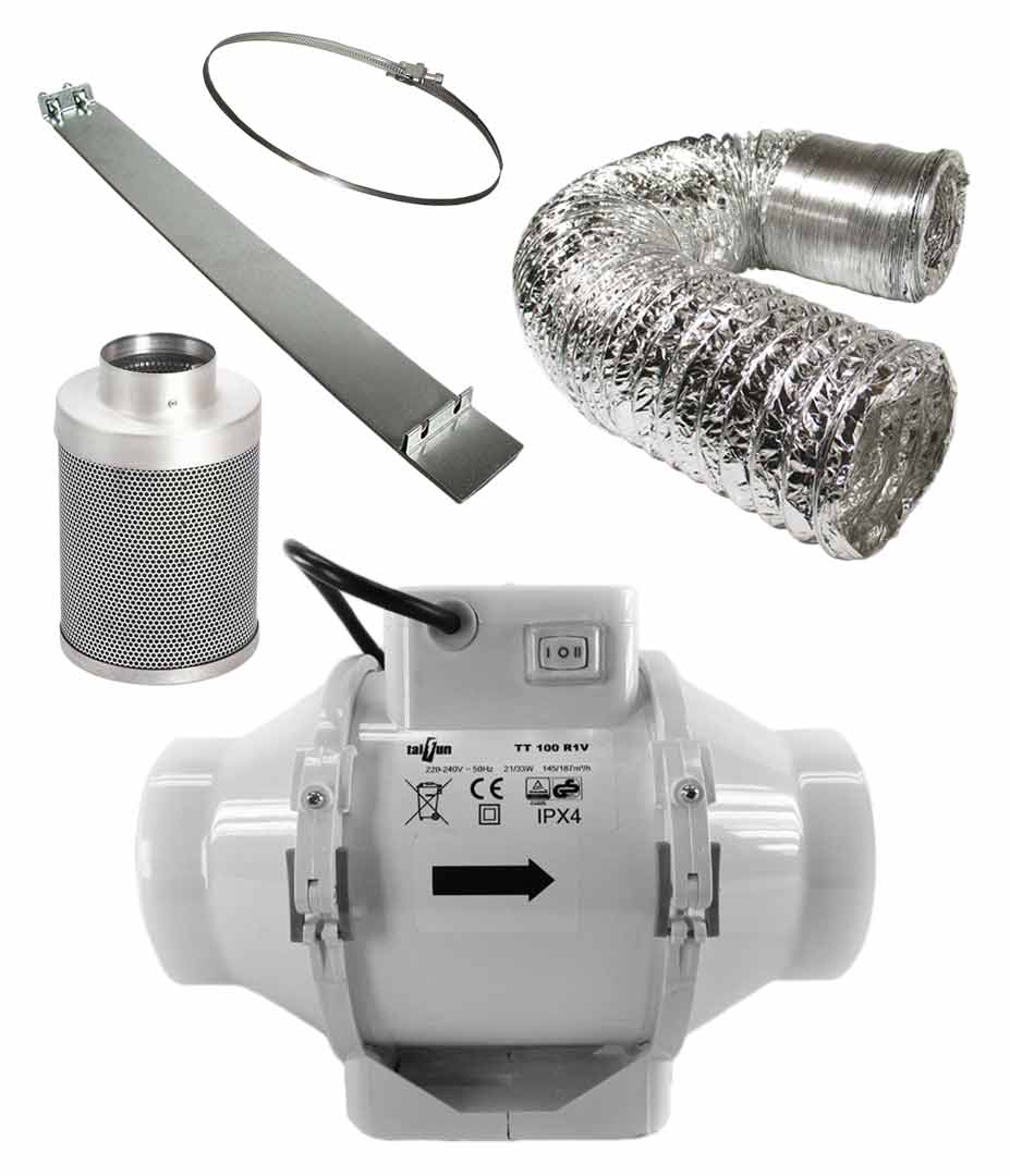 Abluftset XS bis 187 m³/h 100 mm Produktbilder Abluftset XS 187m3h 100mm