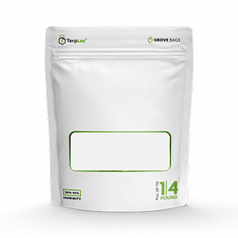 Grove Bag - TerpLoc® CR mit Fenster - 113 g - Weiß - Kindersichere Premium Aufbewahrung Groversand Grove Bags weiß mit Fenster 1