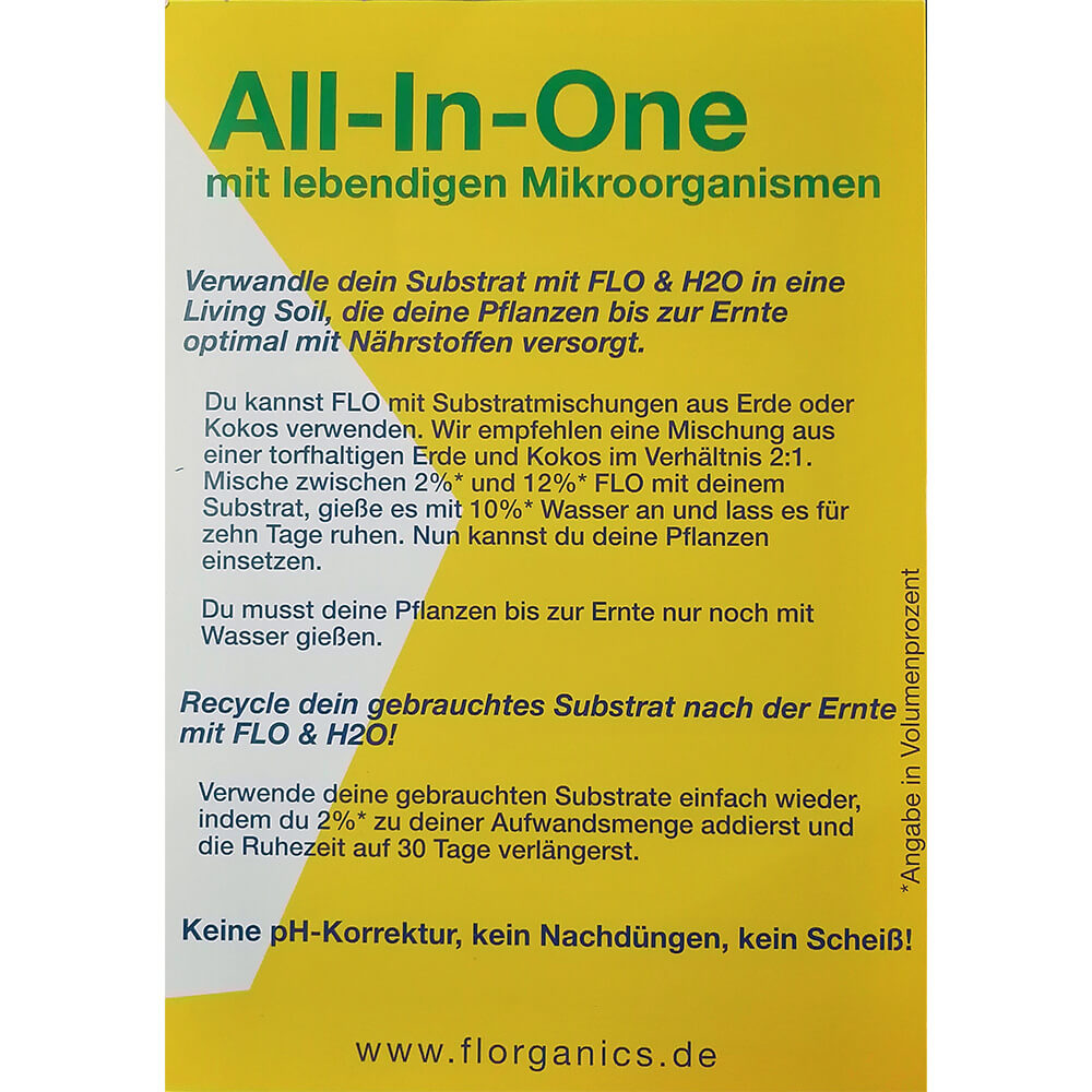 Growversand Produkte Florganics FLO Flyer Grow Langzeitdünger