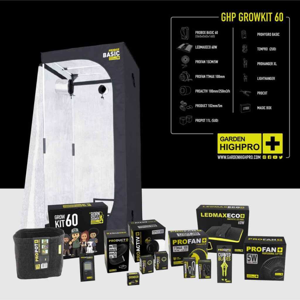Growversand GHP Komplettset 60x60x160 Lkomplettes Zubehör