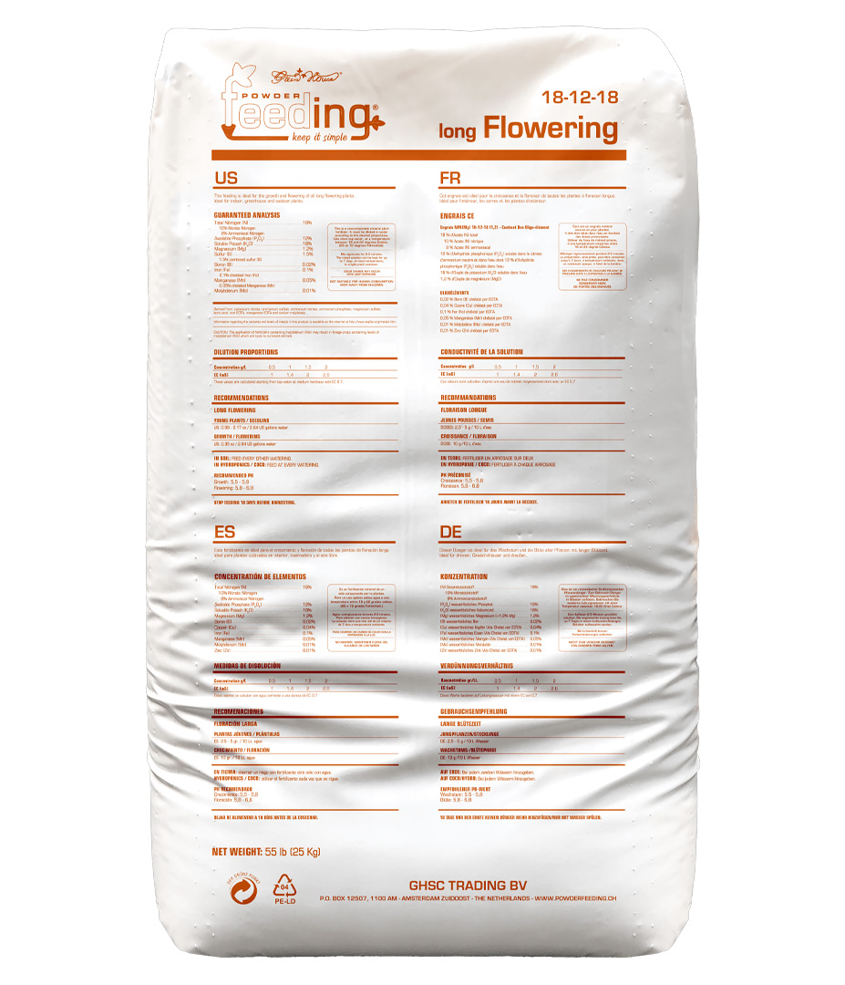 Growversand powderfeeding longflowering hinten 25kg