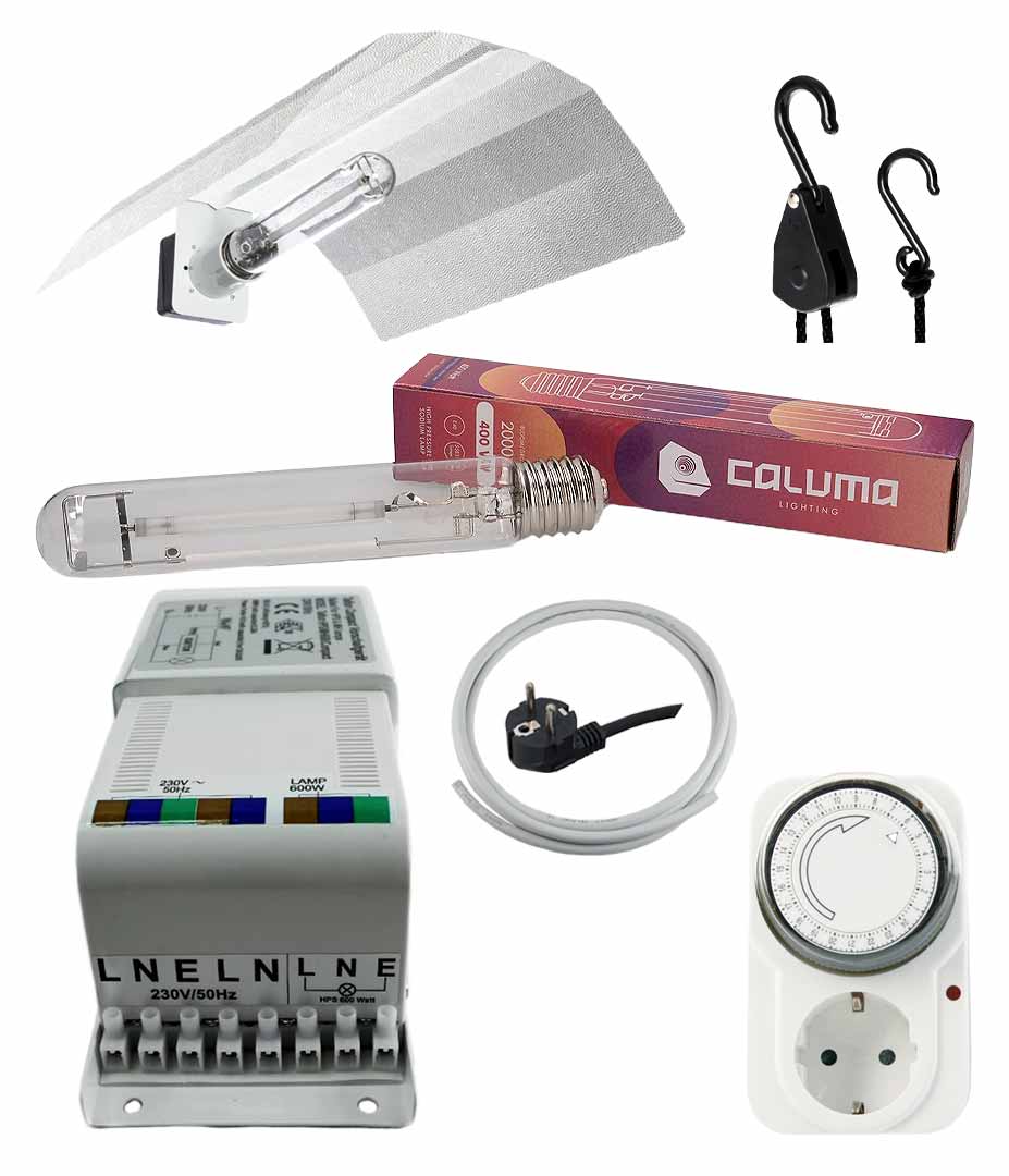 Beleuchtungsset 400 W mit Taifun Vorschaltgerät und Caluma Leuchtmittel Produktbilder Beleuchtungsset 400W Taifun Vorschaltgeraet Caluma