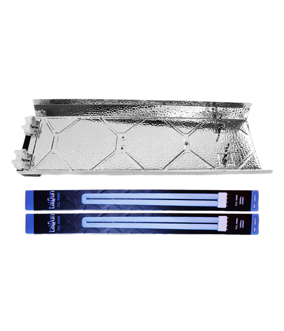 Taifun Beleuchtungsarmatur 2x 55 W 2G11 inkl. 2x Taifun TCL Neonröhre 55 W Wuchs (6500 K) Growversand taifun stecklingsarmatur 2x55w 2xwuchs 6500k