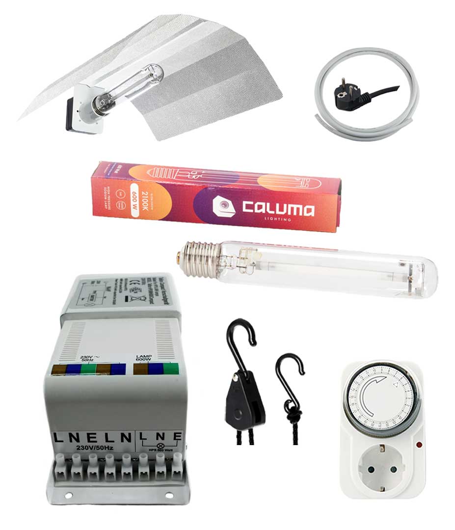 Beleuchtungsset 600 W mit Taifun Vorschaltgerät und Caluma Leuchtmittel Produktbilder Beleuchtungsset 600W Taifun Vorschaltgeraet Caluma