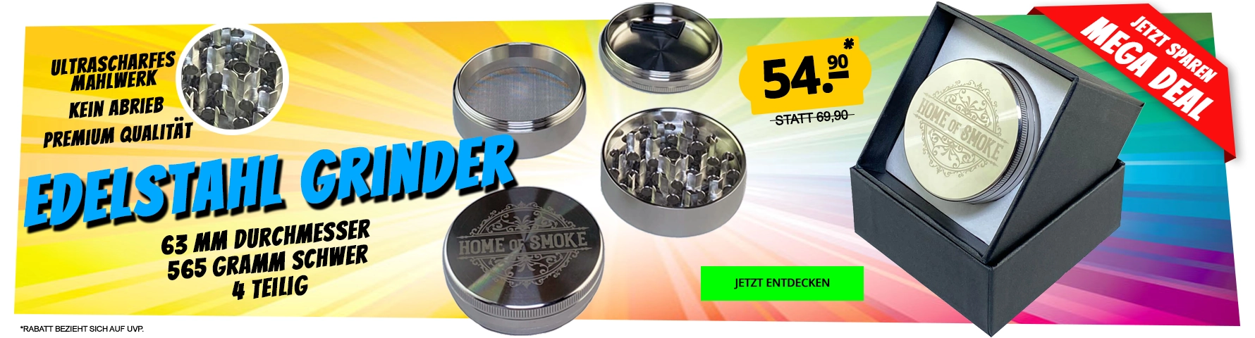 Growversand V2A Grinder Mega Deal Banner Desktop