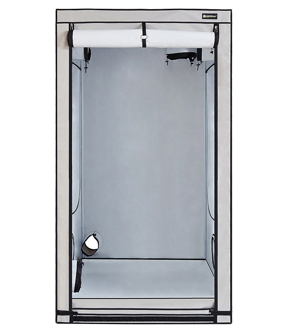 Homebox Ambient Q120+ (120 x 120 x 220 cm/1,44 m²) PAR+ Growversand homebox q120+ gerade offen