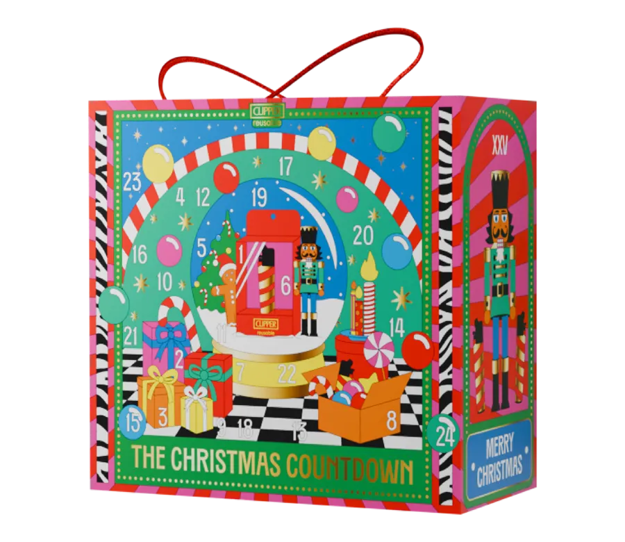Clipper Adventskalender 2025 "The Christmas Countdown" - 17 Feuerzeuge + 7 Gadgets